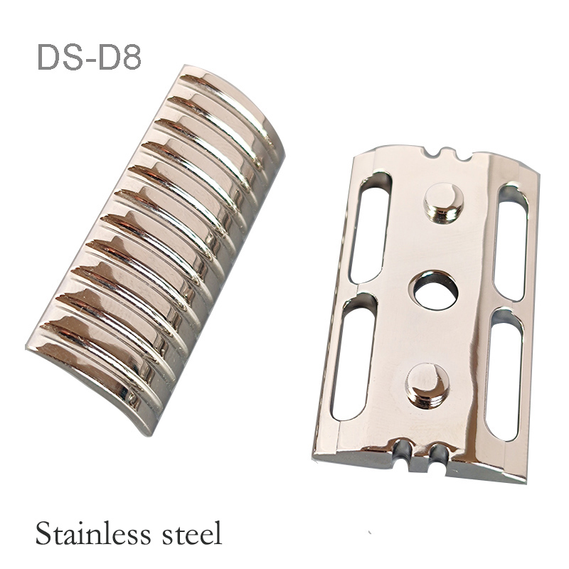Safety Razor Handle - Dscosmetic D8 Doppelklingen-Sicherheitsrasiererkopf aus Messing/Titan/316 Edelstahl