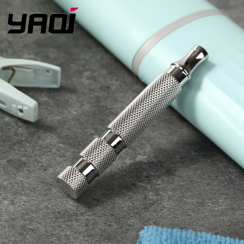 Safety Razor Handle - 2026 YAQI Polierter 303 Edelstahl Herren-Sicherheitsrasierer