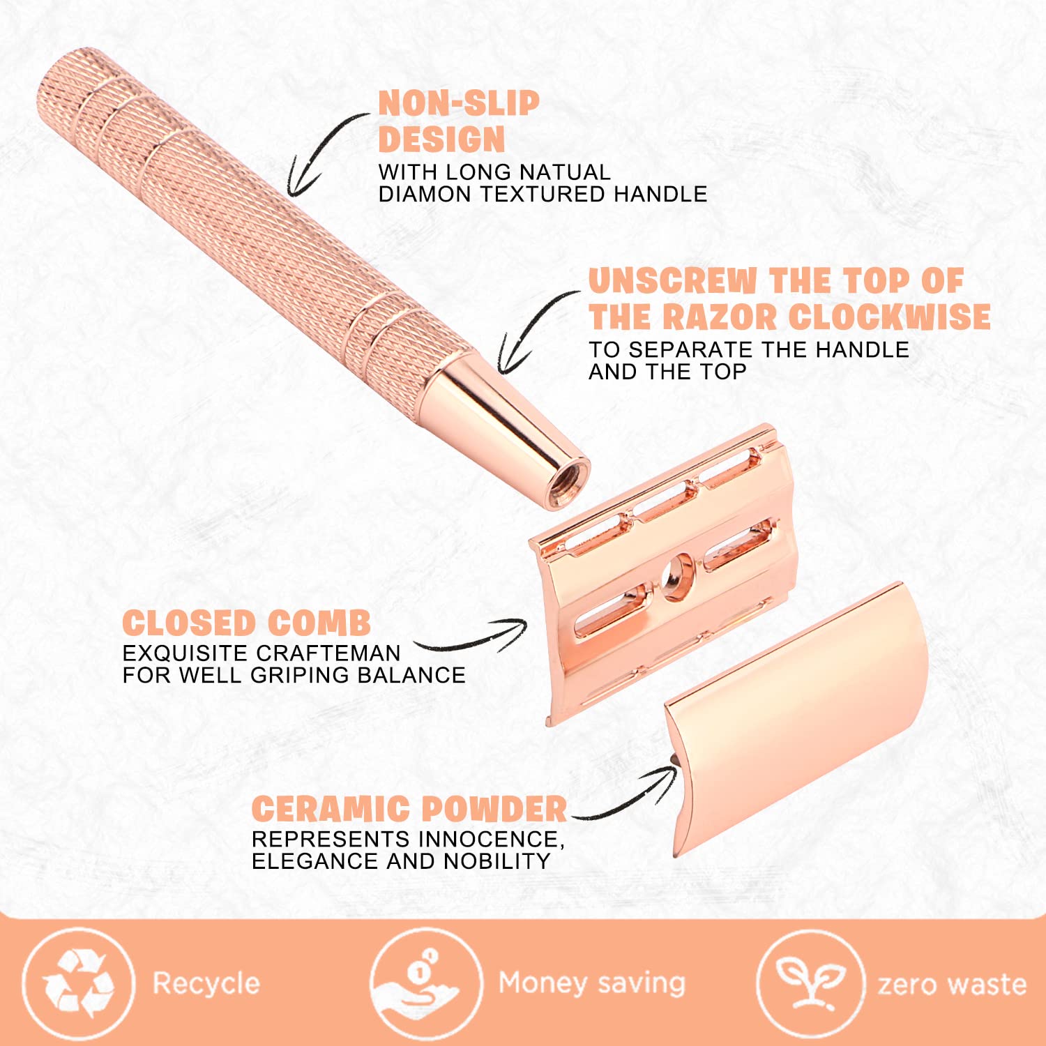 Wieder verwendbarer Doppelkant – Safety Razor Handle Bewertung und Preis