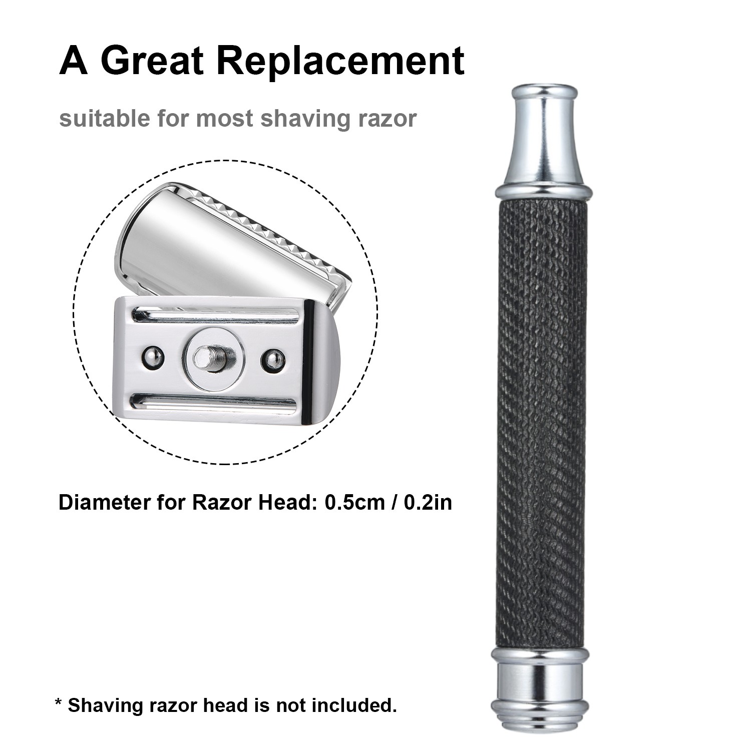 Rasiergriff aus Edelstahl für  – Safety Razor Handle Bewertung und Preis